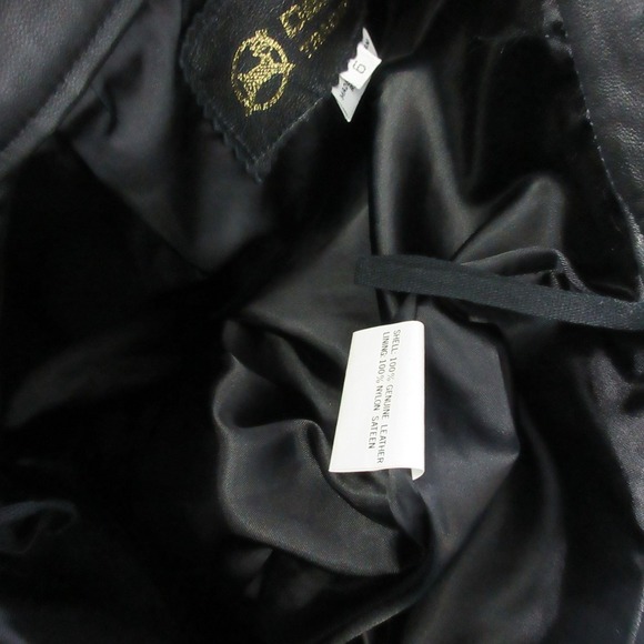 Deerskin Trading Post Leather Mini Skirt 6 Black Mini Vtg Y2k Biker Grunge 316 - Picture 6 of 14